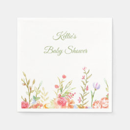 Floral Border Napkins Servet