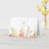 Floral Border Note Kaart (Gele Bloem)
