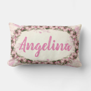 Floral Border - Personaliseer je eigen omgeving Kussen