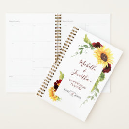 Floral Border Red Rose Sunflower Wedding Planner