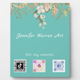  Floral Border Social Media Scan Codes Fotoplaat