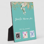  Floral Border Social Media Scan Codes Fotoplaat (Zijkant)