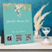  Floral Border Social Media Scan Codes Fotoplaat (Zijkant)