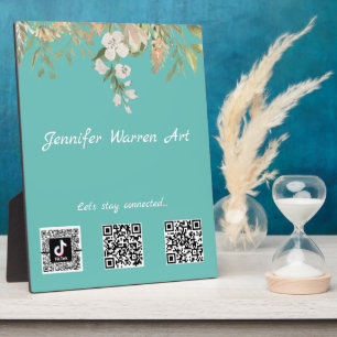  Floral Border Social Media Scan Codes Fotoplaat