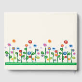 Floral border Spring bruiloft Gastenboek (Achterkant)