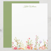 Floral Border Stationery (Voorkant / Achterkant)
