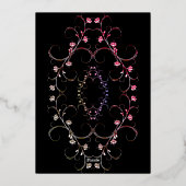  Floral Border Sweet 16 Uitnodiging (Achterkant)