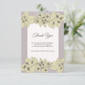 Floral Border Sympathie Hartelijk dank Bedankkaart (Staand voorkant)