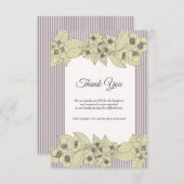 Floral Border Sympathie Hartelijk dank Bedankkaart (Voorkant / Achterkant)