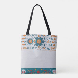 Floral Border Tote Bag
