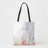 Floral Border Tote Bag (Voorkant)