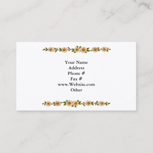 Floral Border Visitekaartje (Voorkant)