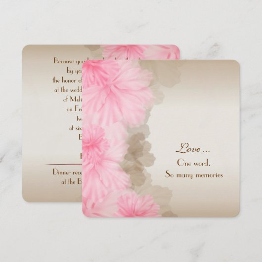 Floral Border Vow Renewal Kaart (Voorkant / Achterkant)