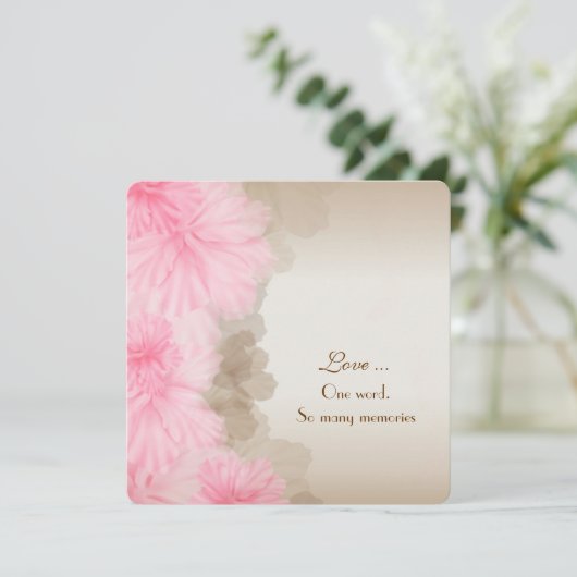 Floral Border Vow Renewal Kaart (Staand voorkant)