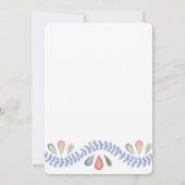 Floral Border Wedding Kaart (Achterkant)