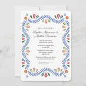 Floral Border Wedding Kaart (Voorkant)