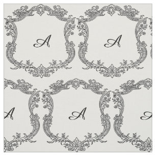 Floral Border with Monogram Stof