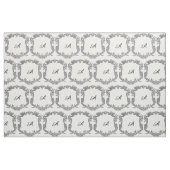 Floral Border with Monogram Stof (Fat Quarter)