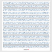  Floral Borders in Boho Blues Sticker (Vel)