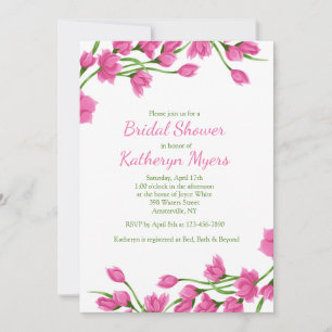 Floral Borders Invitation Kaart