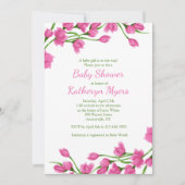 Floral Borders Invitation Kaart (Voorkant)