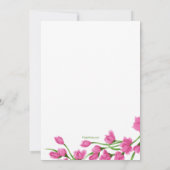 Floral Borders Invitation Kaart (Achterkant)