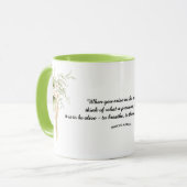 Floral Borders Life Quote Sjabloon Mok (Voorkant links)