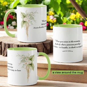 Floral Borders Life Quote Sjabloon Mok