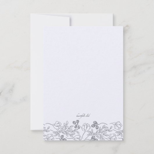 Floral Borders Sympathcard Kaart (Achterkant)