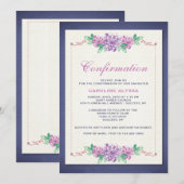 Floral Borders Uitnodiging (Voorkant / Achterkant)