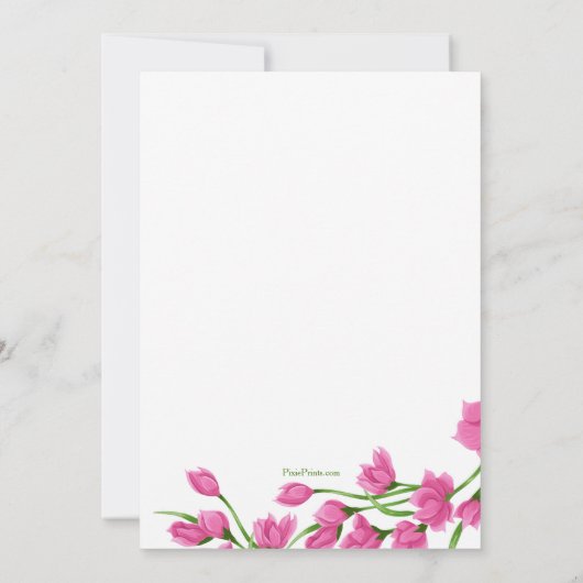 Floral Borders Uitnodiging (Achterkant)