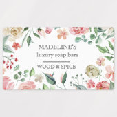 Floral Borders Zeep Bars Elegante Lijm Labels (Design 2)