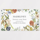 Floral Borders Zeep Bars Elegante Lijm Labels (Design 1)