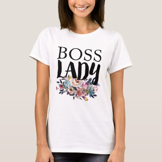 Floral Boss Lady T-shirt (Voorkant)