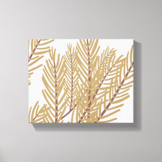 Floral Botanic Illustré Natuur Stretched Canvas (Voorkant)