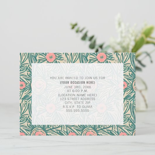 Floral Botanical All Purpose Generic Party Kaart (Staand voorkant)