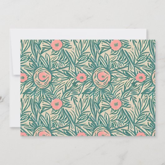 Floral Botanical All Purpose Generic Party Kaart (Achterkant)