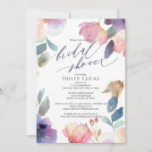 Floral Botanical Bridal Shower Invitation Kaart (Voorkant)