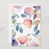 Floral Botanical Bridal Shower Invitation Kaart (Achterkant)