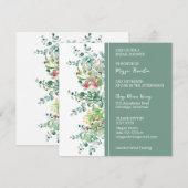 Floral Botanical Bridal Shower Invitation Kaart (Voorkant / Achterkant)