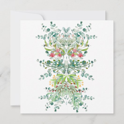 Floral Botanical Bridal Shower Invitation Kaart (Achterkant)
