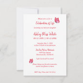 Floral Botanical Butterflies Funeral Beste Kaart (Achterkant)