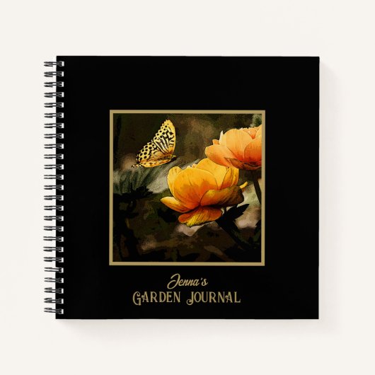 Floral Botanical Butterfly Garden Journal Notitieboek (Voorkant)