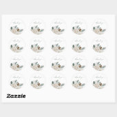 Floral Botanical Dank je Envelopzegels Ronde Sticker (Vel)