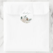 Floral Botanical Dank je Envelopzegels Ronde Sticker (Tas)