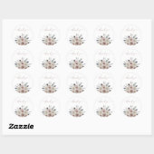 Floral Botanical Dank je Envelopzegels Ronde Sticker (Vel)