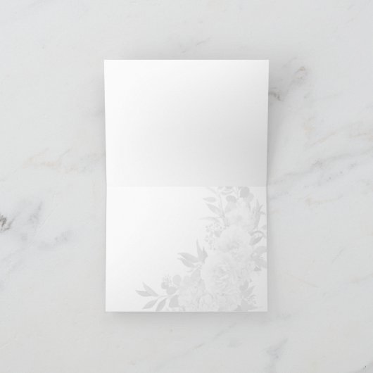  Floral Botanical Dank je wel Bedankkaart (Binnen)