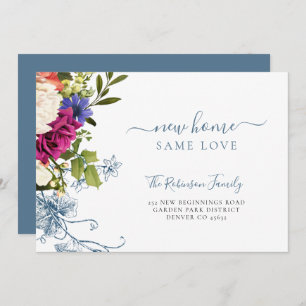 Floral botanical elegant script dat beweegt aankondiging