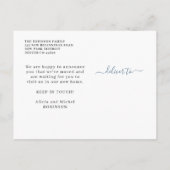 Floral botanical elegant script dat beweegt aankondigingskaart (Achterkant)