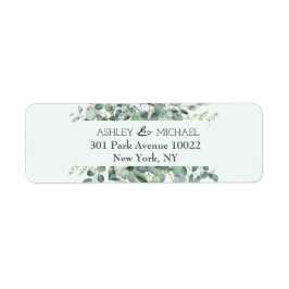 Floral Botanical Eucalyptus Greenery Lijst Weddens Etiket